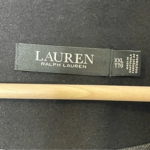 Lauren Ralph Lauren Womens Wool Blend Mock Neck Black Winter Coat Size XXL - Picture 12 of 14